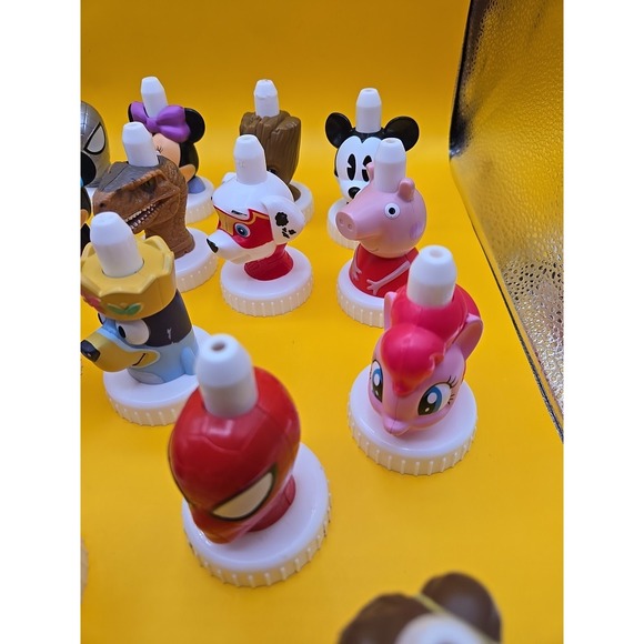 Lot Of 30 Good 2 Grow Juice Toppers Shark, Paw Patrol, Mickey, Disney Princess - Picture 5 of 6